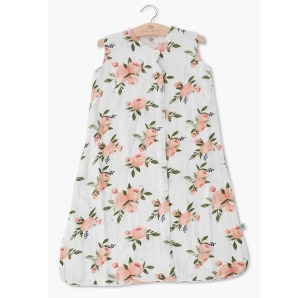 New little unicorn muslin sleep sack roses floral size medium 6-12 months